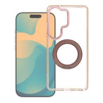 Auksinis Frame Circle Stand dėklas Samsung A17 / A18, suderinamas su MagSafe