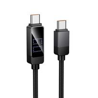 Cable USB C to USB C Hoco 3A 60W with Dpot Matrix LCD 1 m U154 black