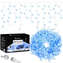 LED lempučių užuolaida Springos CL0318, 12 m, šalta balta / mėlyna sp., 300 LED