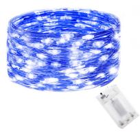 Lempučių girlianda Springos CL0016, 4.9 m, šalta balta / mėlyna sp., 50 LED