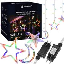 LED lempučių užuolaida Springos CL4135, 2.5 m, įvairių spalvų, 138 LED