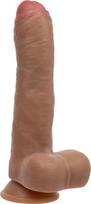 Rotuojantis TPE dildo vibratorius su prisisiurbiančiu pagrindu 20.5 cm Working Stiff, CalExotics, kūno spalvos