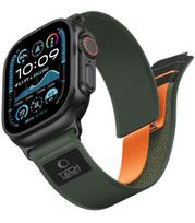 Žalia / oranžinė apyrankė Apple Watch 8 / 9 / 10 / 11 / 12 / SE / Ultra (44 / 45 / 46 / 49 mm) "Tech-Protect Nylon Elite"