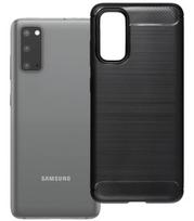 Juodas dėklas Samsung Galaxy S20 telefonui "Carbon 2.0"