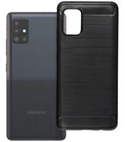 Juodas dėklas Samsung Galaxy A51 5G telefonui "Carbon 2.0"