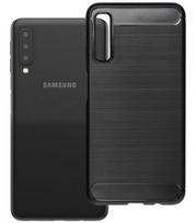 Juodas dėklas Samsung Galaxy A7 2018 telefonui "Carbon 2.0"