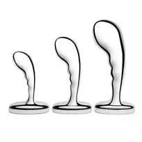B-Vibe prostatos masažuoklių komplektas, 3 dalių, nerūdijančio plieno