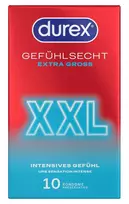 Durex Gefuhlsecht Extra Gross XXL anatominis prezervatyvas, 60 mm, 10 vnt.