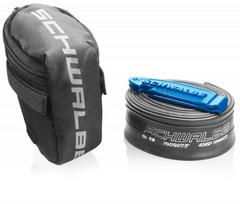 Schwalbe balno krepšys MTB 27.5/29, dviračio krepšys/krepšys (juodas, su kamerų ir padangų svirtimis)