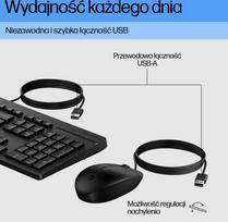 Klawiatura + mysz HP 225 G2 USB Wired Mouse Keyboard Combo, Copilot Key - Black - ESTONIAN | AX2Y7AA#ARK | 198701791331
