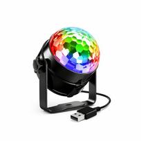 Prizmės RGB disko kamuolio šviesa su laikikliu, 1 vnt.