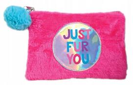 Stnux "just Fur You" rožinė kosmetinė su pūkuotu pomponu