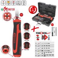 Akumuliatorinis suktuvas eMONSTER, komplektas su 1/4" antgaliais, KS Tools