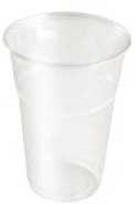 Abena Plastikinė stiklinė 40 cl Ø95xH135 mm bioplastas PLA permatoma, 50 vnt./pak.