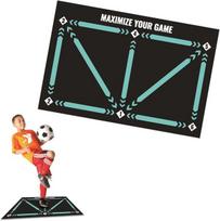 Futbolo treniruočių kilimėlis neslystantis amortizuojantis 60x90 cm juodas
