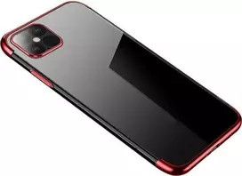 Hurtel Clear Color dėklas skirtas Xiaomi Redmi Note 11S/Note 11, raudonas rėmelis