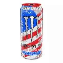 MONSTER ENERGY Ultra Red White & Blue Razz energetinis gėrimas 473ml