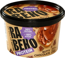 RABEKO baltymų kremas su riešutų šokoladu su 20% baltymų ir 250g