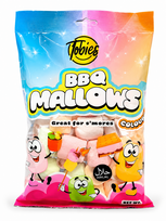 TOBIES spalvoti zefyrai BBQ zefyrai 200g