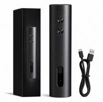 Elektrinis vyno atidarytuvas su USB įkrovimu, automatinis kamščiatraukis, juodas