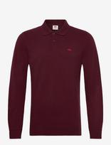 Levi's® - Ls Slim Housemark Polo Tawny P - Marškinėliai ilgomis rankovėmis - Burgundiška splava