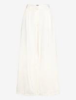 Monki - Pleated High Waist Wide Leg Suiting Trousers - Plačios kelnės - Balta