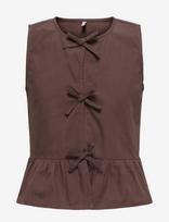 Kids Only - Kogclara Life Sl Bow Shirt Wvn - Palaidinės ir tunikos - Ruda
