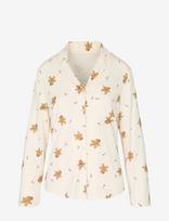 Hunkemöller - Jacket Ls Jersey Ess Print - Marškinėliai ilgomis rankovėmis - Kreminė spalva