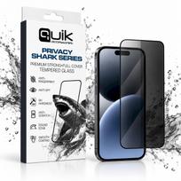 Quik Accessories PRIVACY SHARK Series Premium Strong Full Cover Tempered Glass for Samsung Galaxy S25