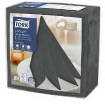 Servėtėlės Tork Linstyle 39x39 cm tamsiai pilkos, 14 pakelių x 50 vnt./dėžėje