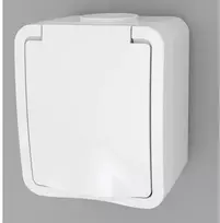 Solar Plus Sieninis vienvietis lizdas Schuko 16A IP54 baltas