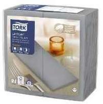 Servėtėlės Tork Premium LinStyle 39x39 cm, sulankstytos 1/8, pilkos, 50 vnt./pak