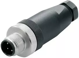 Weidmuller M12 kištukas 4pin, tiesus, 4-6mm kabeliui, IP67