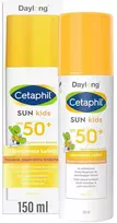 Cetaphil Sun Kids Liposominis losjonas nuo saulės Spf 50+, 150 ml, drėkinamoji apsauga nuo saulės su dozatoriumi jautriai kūdikių ir vaikų odai, lengvai paskirstomas kremas nuo saulės, itin atsparus vandeniui