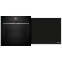 Bosch, 71 l, juoda - Įmontuojama orkaitė + indukcinė kaitlentė