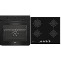 Beko, 72 L, juoda - Įmontuojama orkaitė + dujinė kaitlentė
