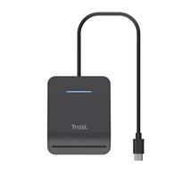 Trust Primo Smart Card Reader, USB-C, juodas - Išmanusis kortelių skaitytuvas