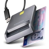 AXAGON CRE-SM3TC, USB-C, pilkas - Išmanusis kortelių skaitytuvas