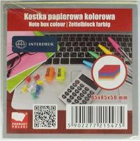 Popieriaus kubas 85x85x50 mm spalvotas klijuotas - INTERDRUK