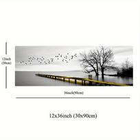 Drobės paveikslas, 12x36 colių (30x90 cm) be rėmelių