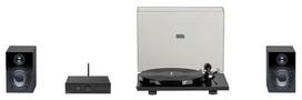 Pro-Ject STEREO SET E PHONO – minimalistinė garso sistema su patefonu, juodos spalvos