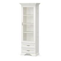 Vitrina Mebelbos Irys 1w2s, 70,3x43x197,6 cm, balta