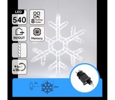 Aigostar-LED Lauko kalėdinė dekoracija 540xLED/6W/230V IP44 šaltai balta 43cm snaigė