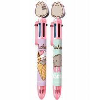 2x "pusheen" rašiklis, 6 spalvos, katytė, 2 dizainai