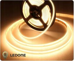 Led Cob juosta 24v 11w/m Ip67 šiltai balta 1m