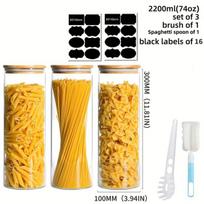 kvadratinių stiklinių indų rinkinys, Apvalus-74OZ-3 pak