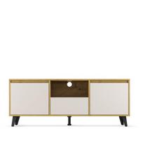 TV staliukas Mebelbos Borg 2d1s, 139,8x38,9x55 cm, smėlio spalvos/rudas
