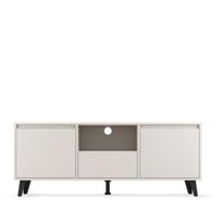 TV staliukas Mebelbos Borg 2d1s, 139,8x38,9x55 cm, smėlio spalvos, kaszmir