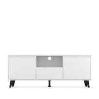 TV staliukas Mebelbos Borg 2d1s, 139,8x38,9x55 cm, baltas