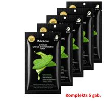 Drėkinamoji veido kaukė su kaktuso ekstraktu JMSOLUTION Be Nature Cactus & Moisturizing, 5 vnt. x 24 ml